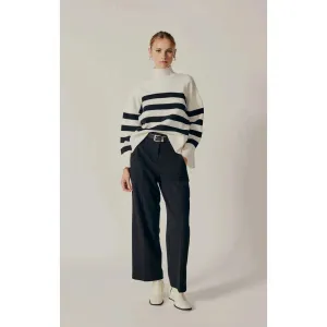 CILVIA STRIPED TURTLENECK SWEATER