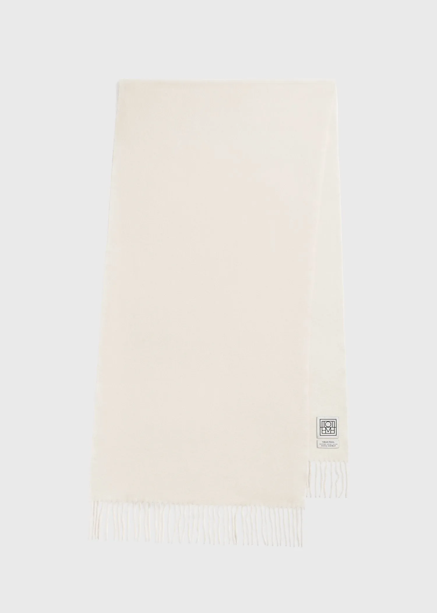 Classic wool scarf crème