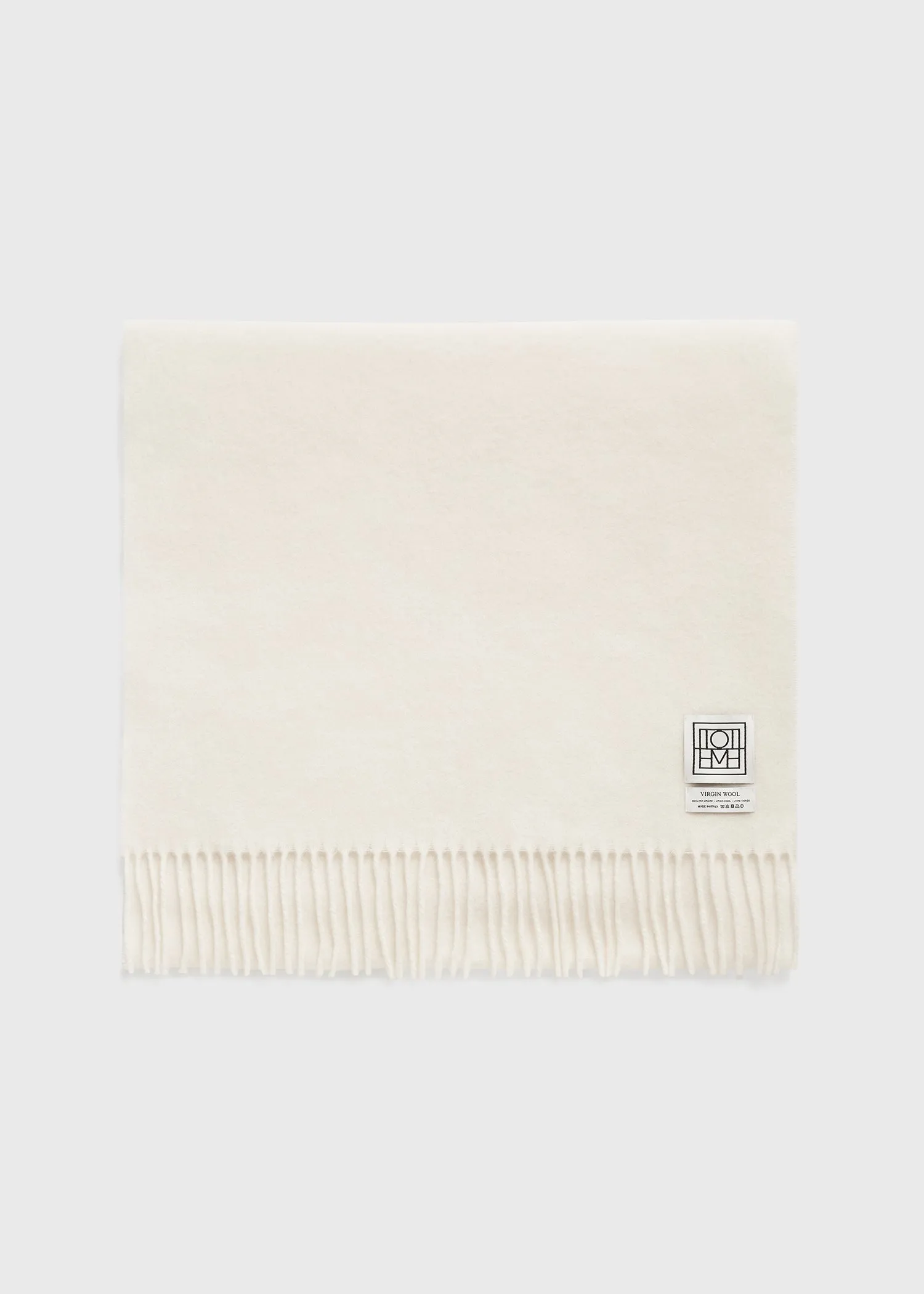 Classic wool scarf crème