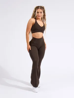 Contour Pocket Flare Legging - Cold Brew