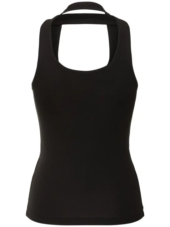 Coperni   Ribbed stretch viscose tank top 