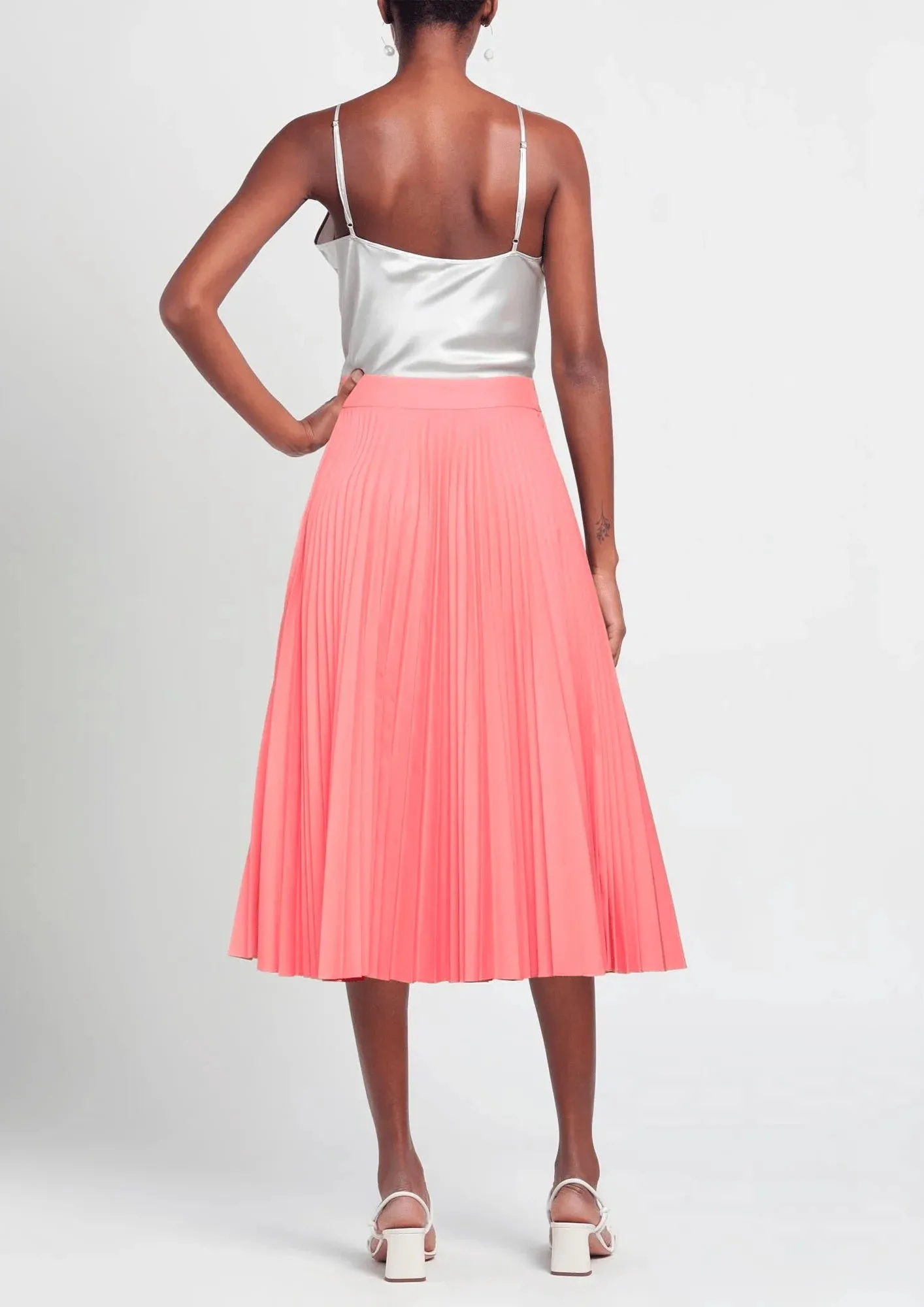 CORAL PLEATED SKIRT