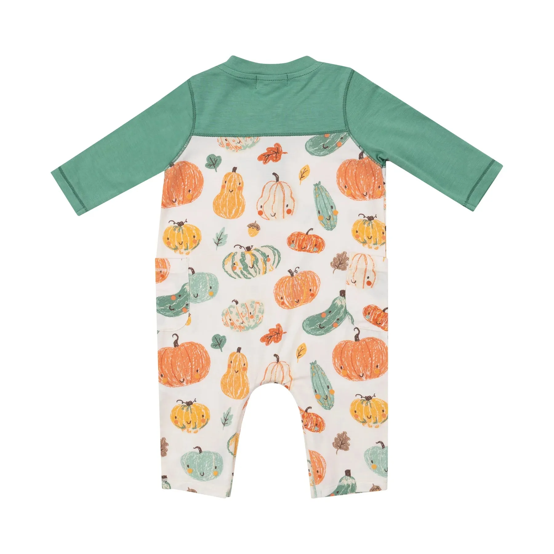 Crayon Pumpkins - Romper With Contrast Sleeve