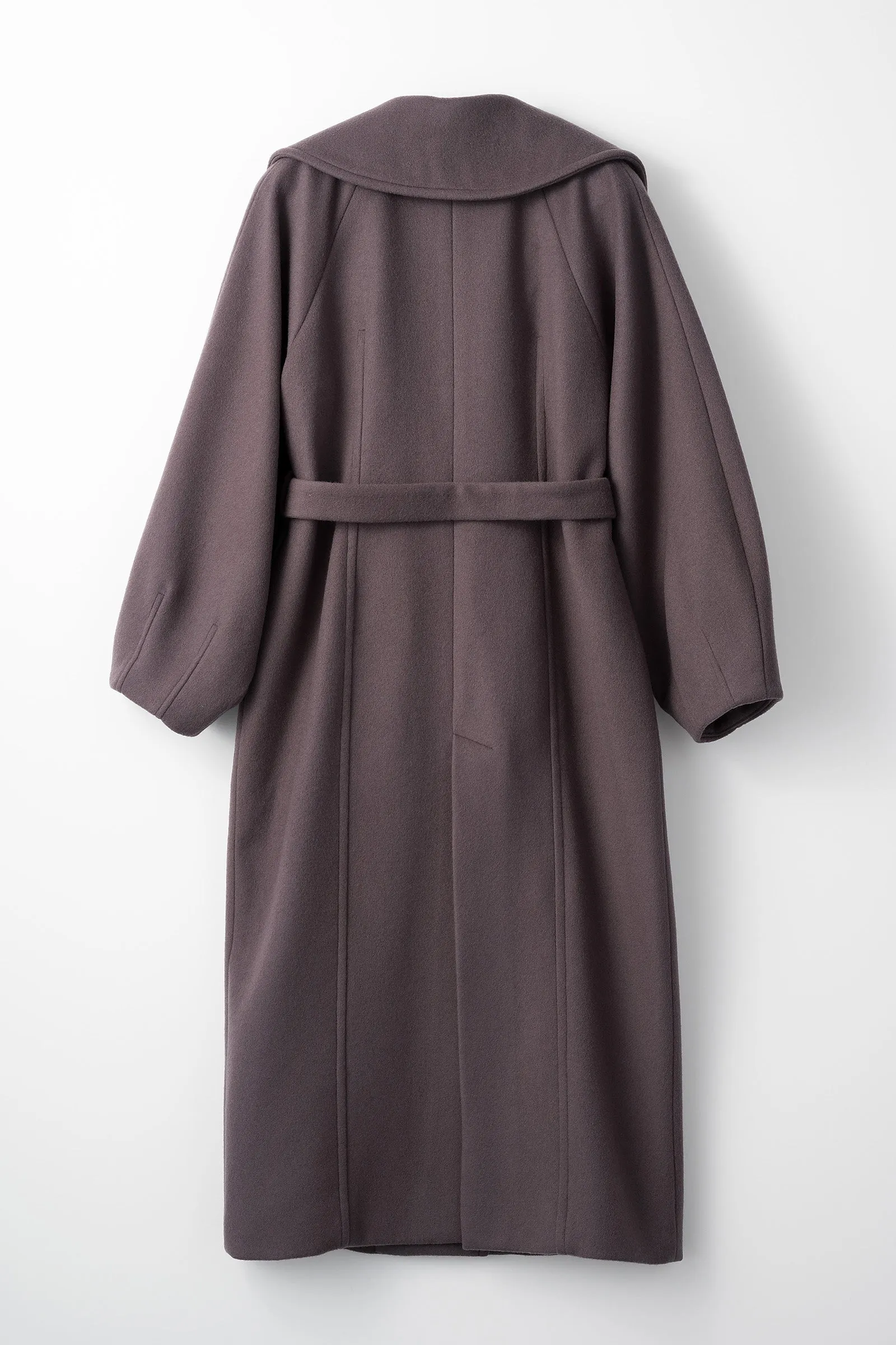 Curvy wool coat (Purple)