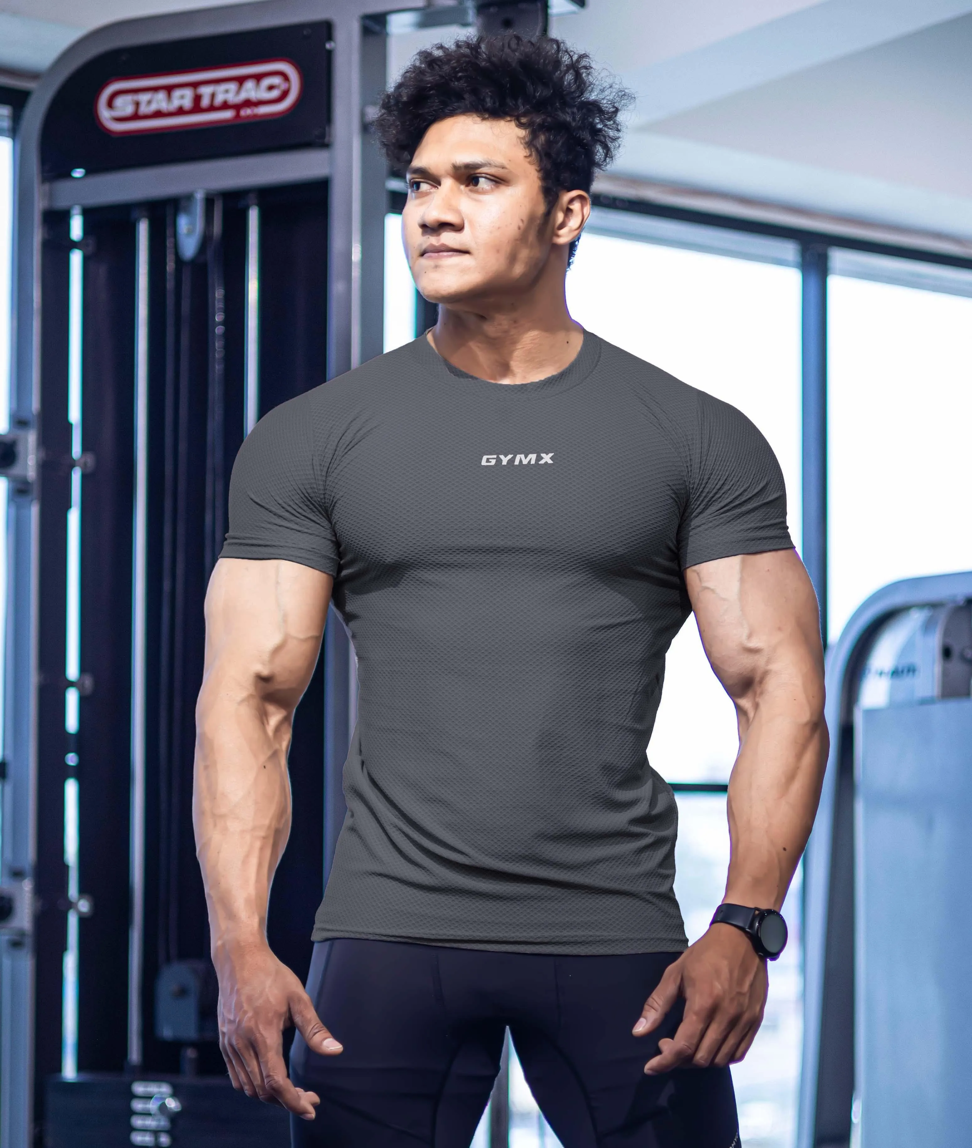 Diamond Cut GymX Tee: Shadow Grey