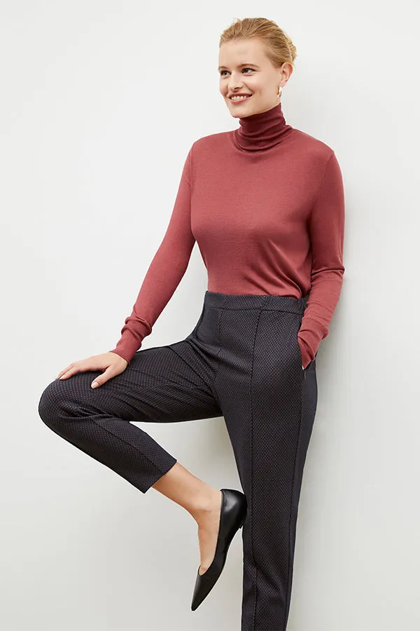 Elizabeth Turtleneck - Silk Jersey :: Rosewood