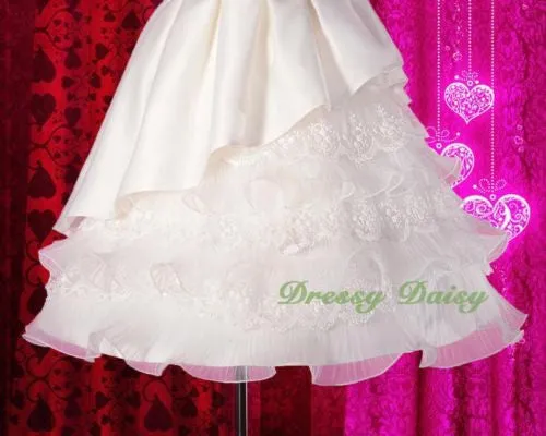 FG260 Rich Pearl Lace Flower Girl Dresses Wedding Communion Pageant Dress Size 2-10