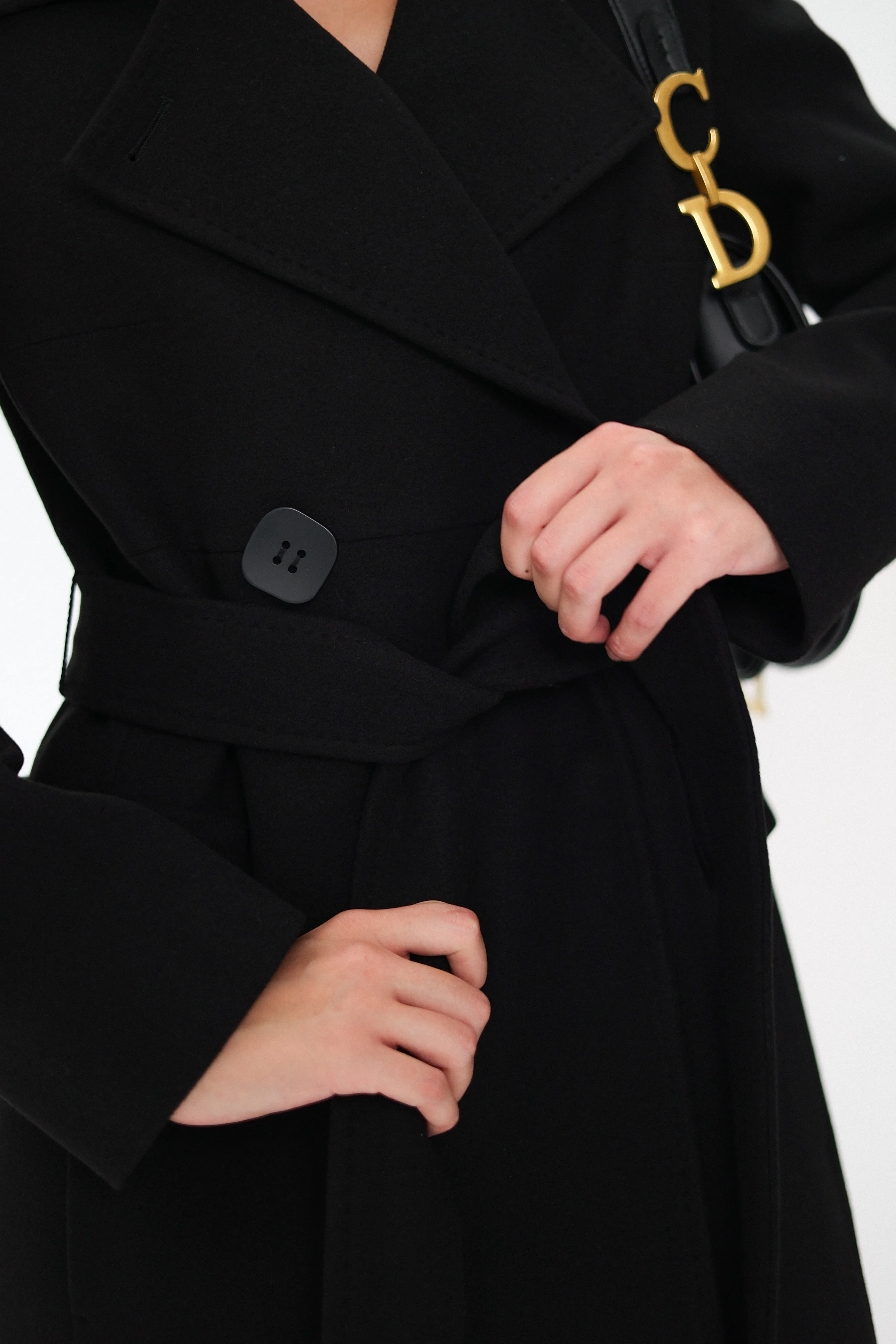 Fitted Cashmere Wool Coat