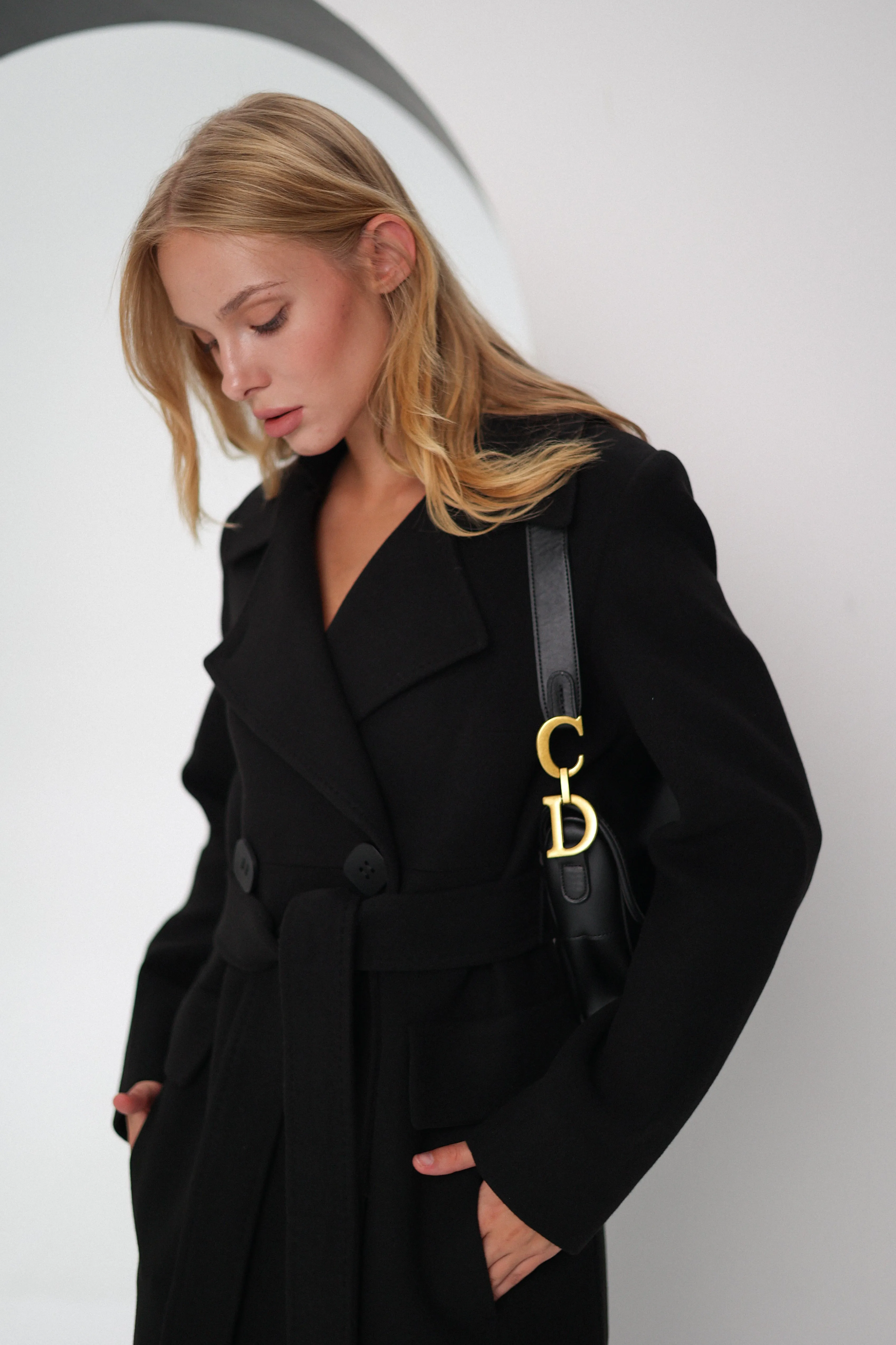 Fitted Cashmere Wool Coat