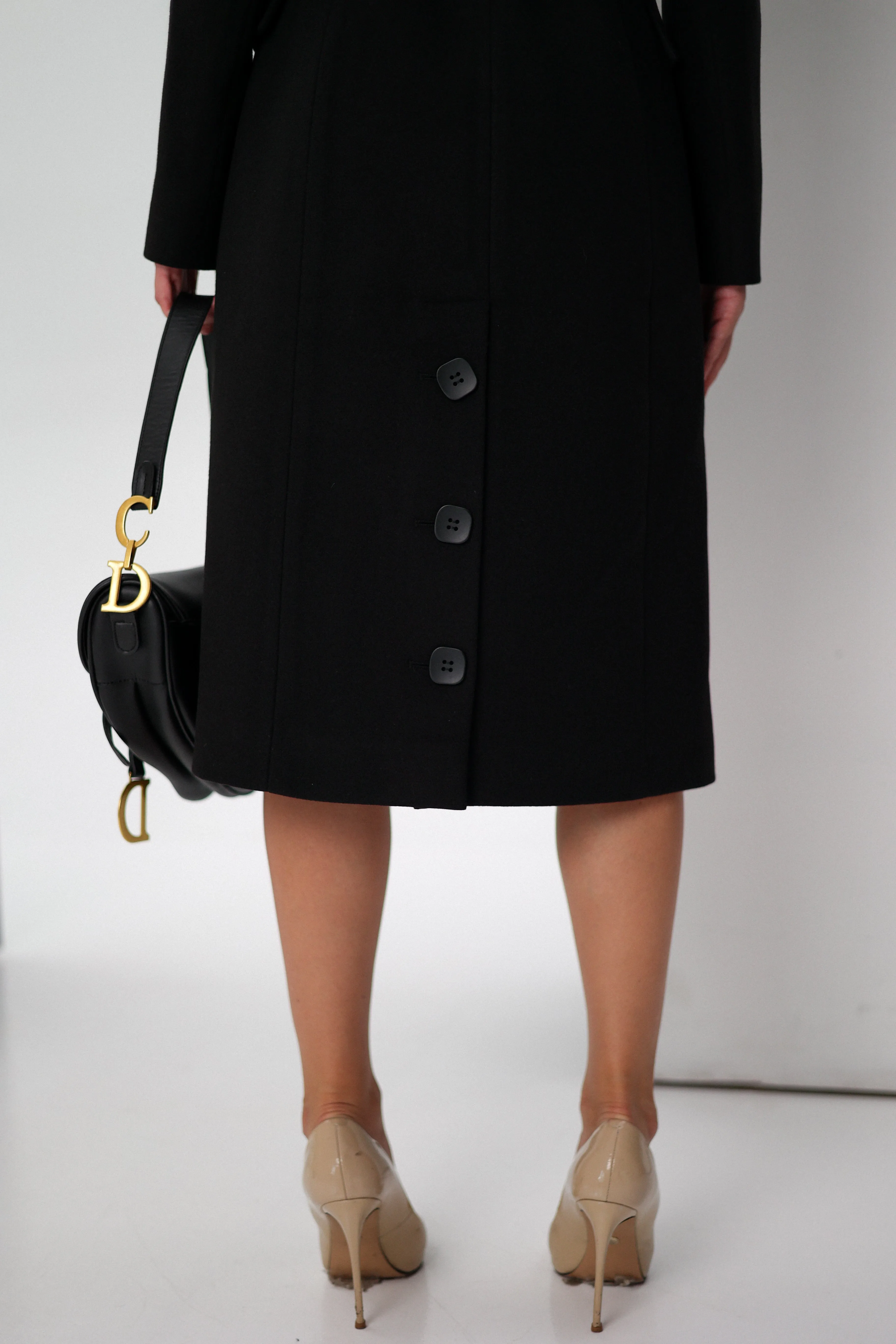 Fitted Cashmere Wool Coat