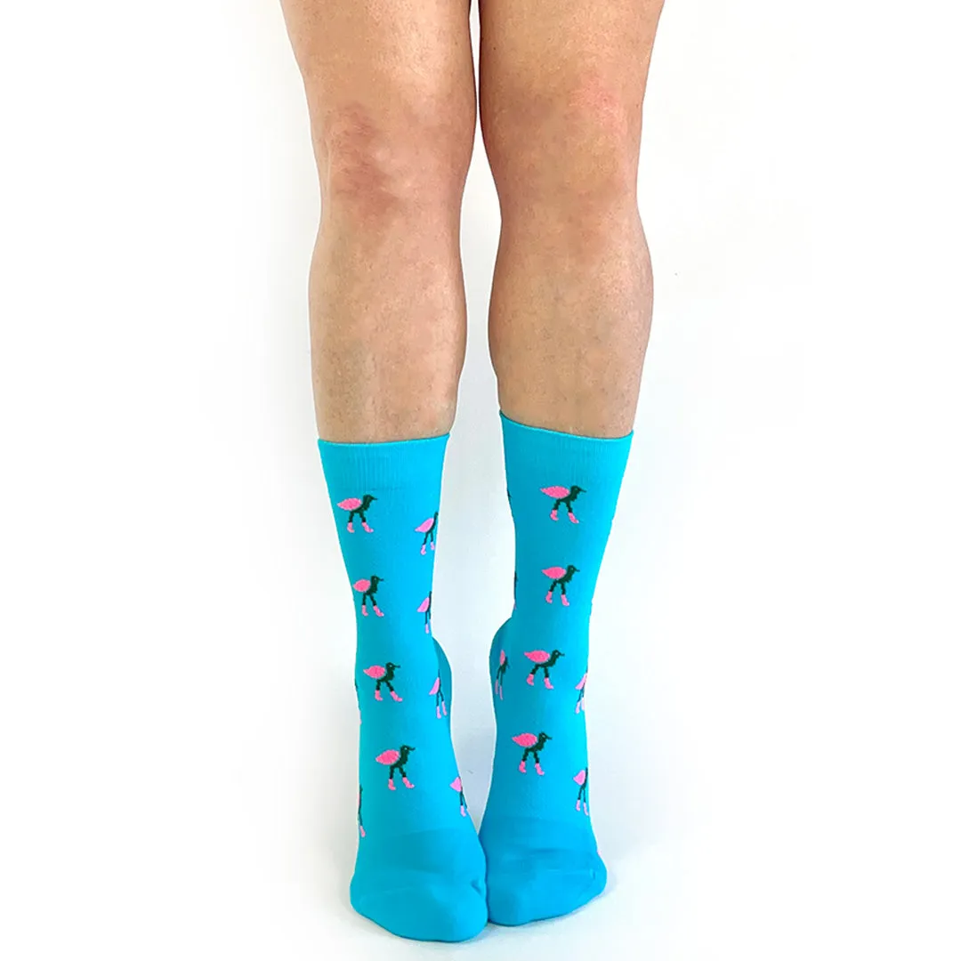 Flock-on-Sock Blue CREW