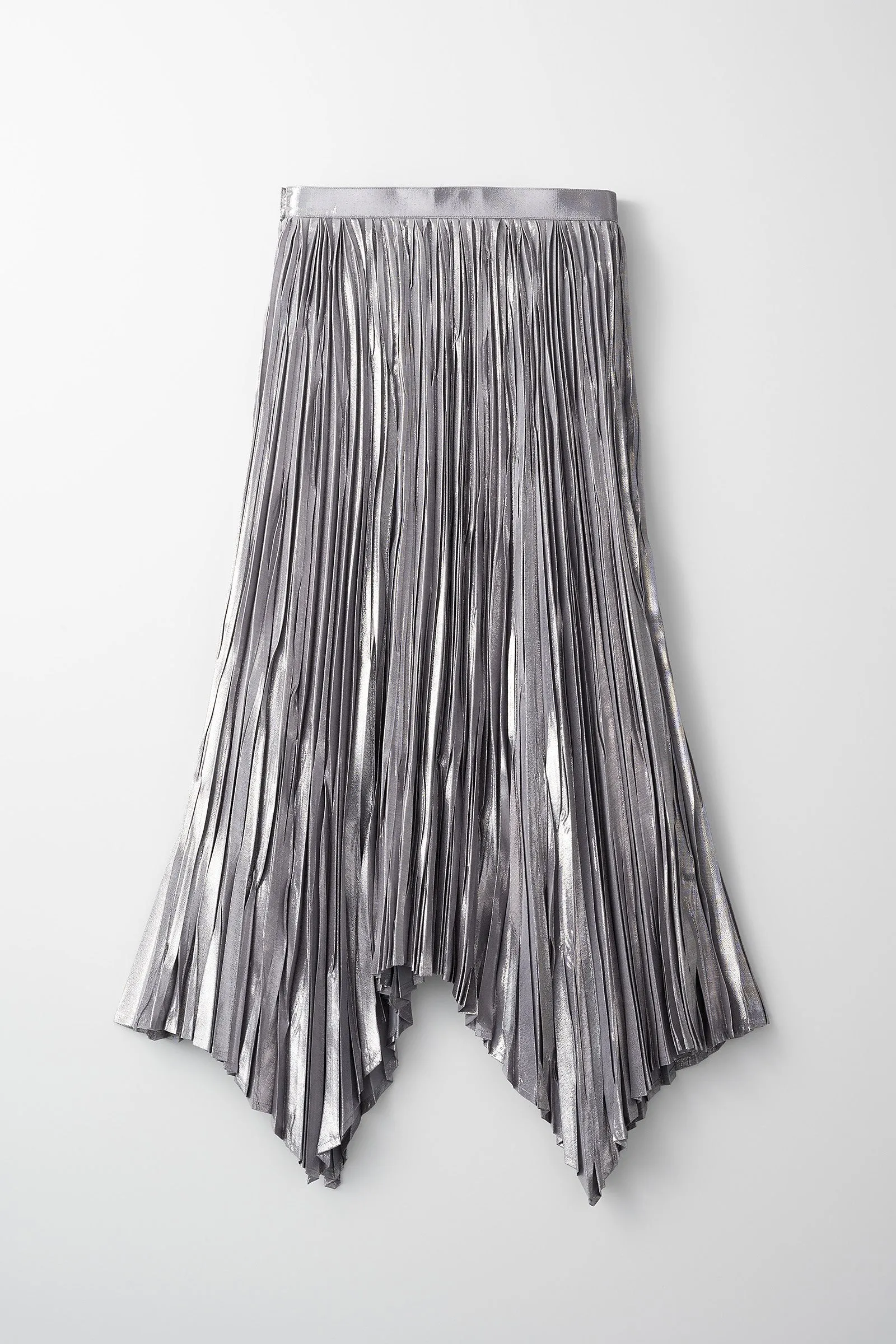 Frost pleated skirt (Silver)