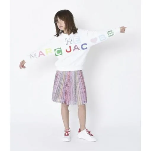 Girls Multicoloured Pleated Skirt