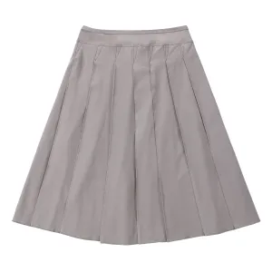 Grey Jersey Pleated Skirt