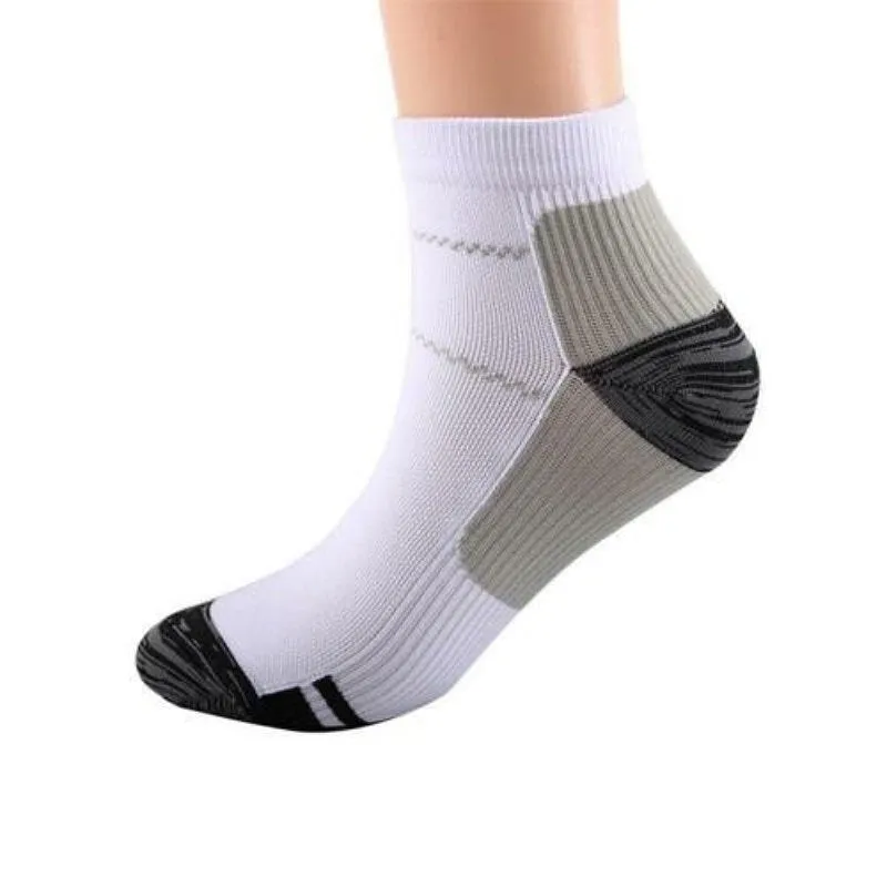 GRW Women Compression Ankle Socks Heel Support Smooth Breathable Cotton Casual