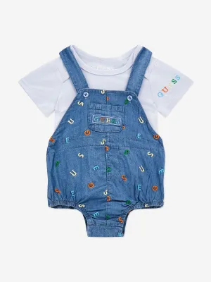 Guess Baby Boys Body And Romper Set in Blue