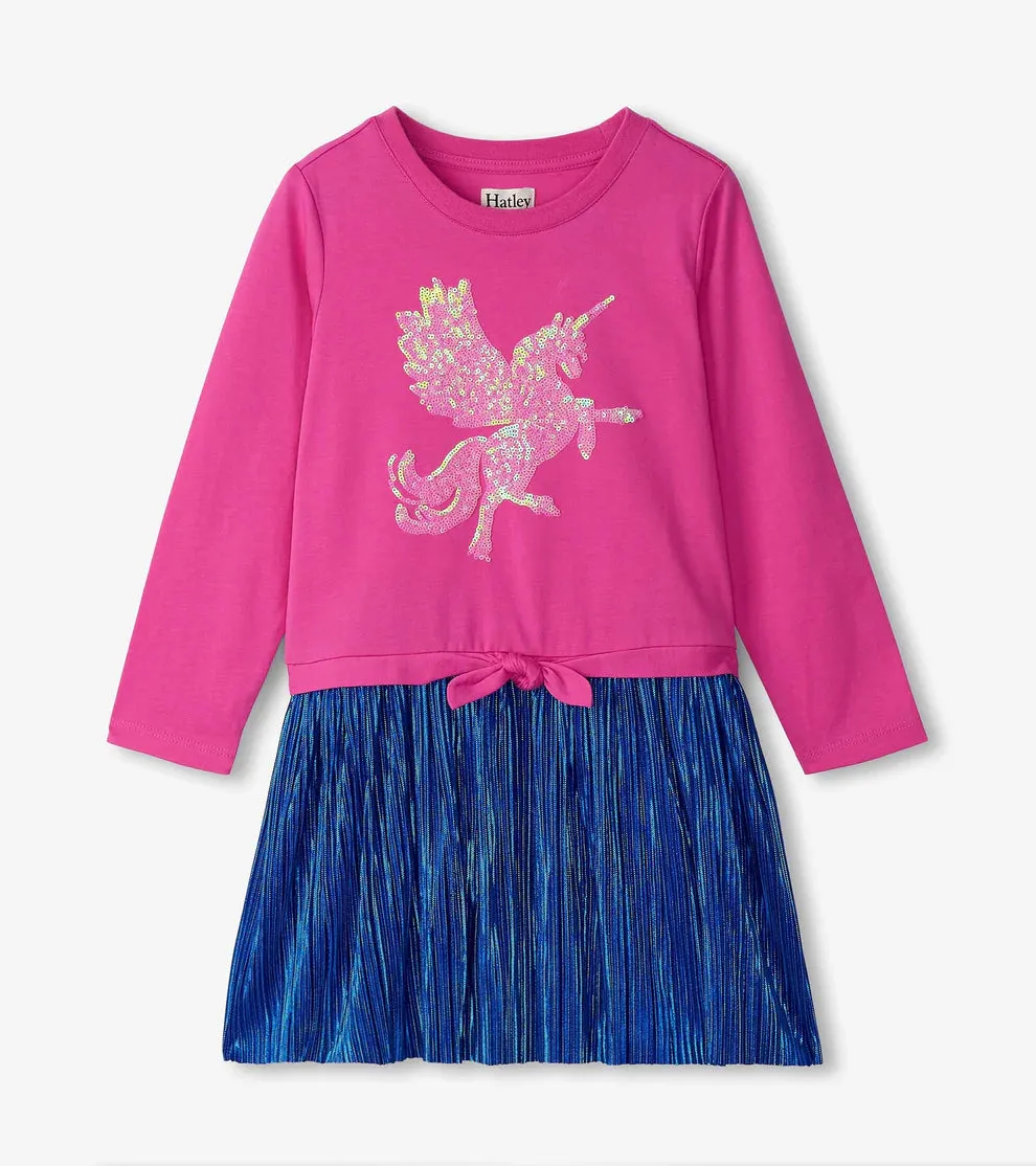 Hatley Novelty Skirt Dress - Sequin Pegasus Unicorn