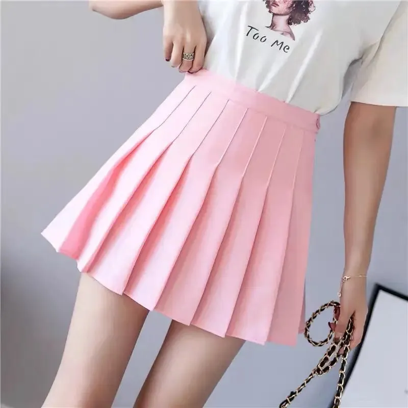 High-waisted Short Pleated Skirt