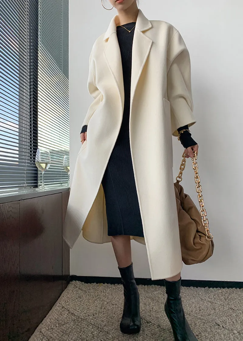 Imogen Beled Double Face Wool Long Wrap Coat