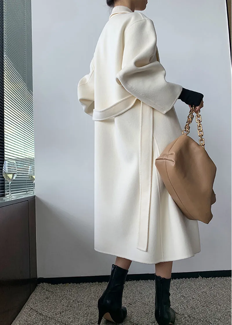 Imogen Beled Double Face Wool Long Wrap Coat