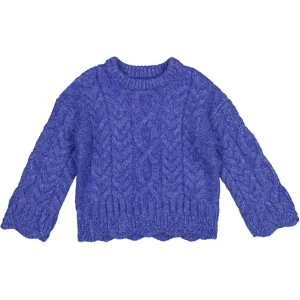 Indigo Braided Sweater