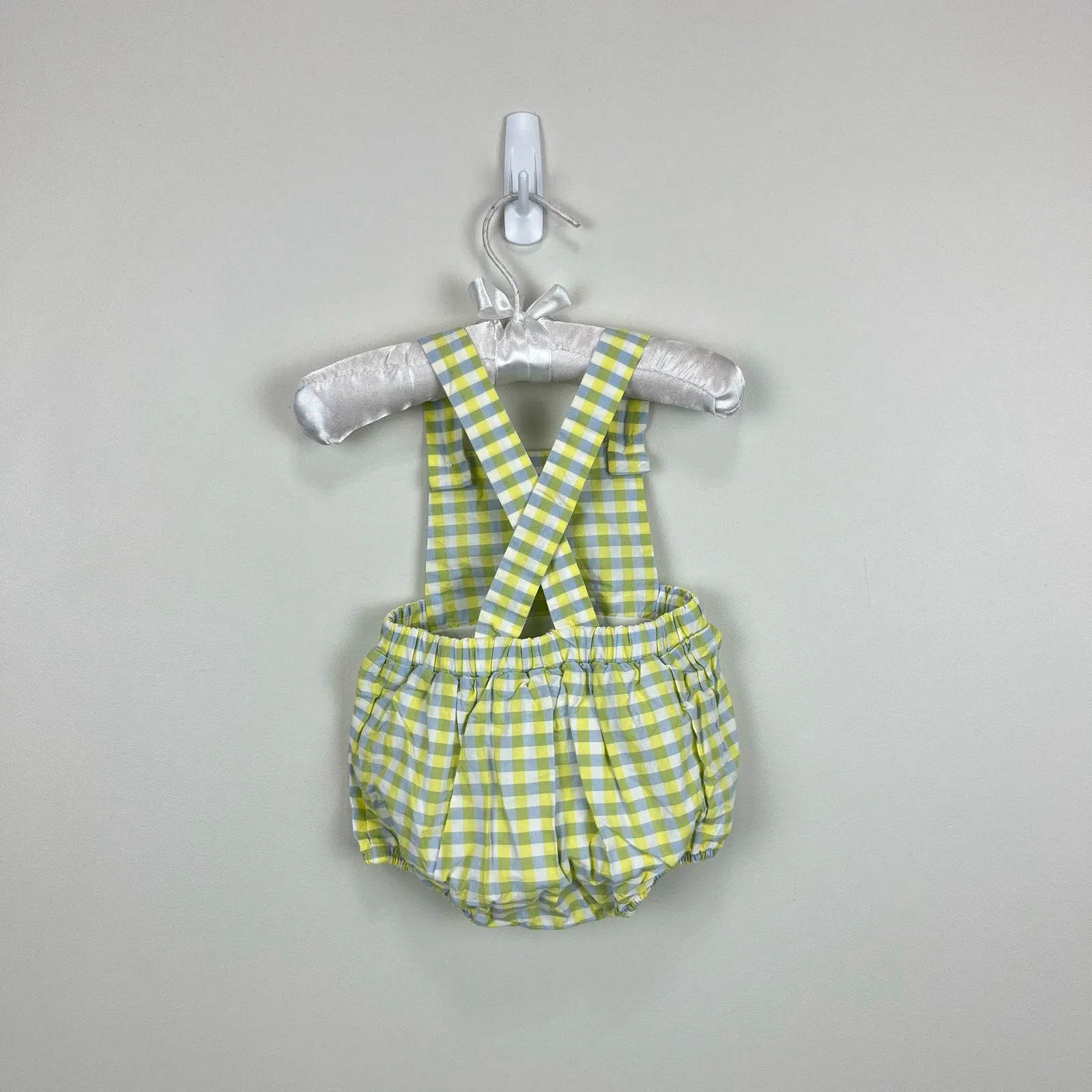 Jacadi Paris Plaid Sun Suit Romper 6 Months