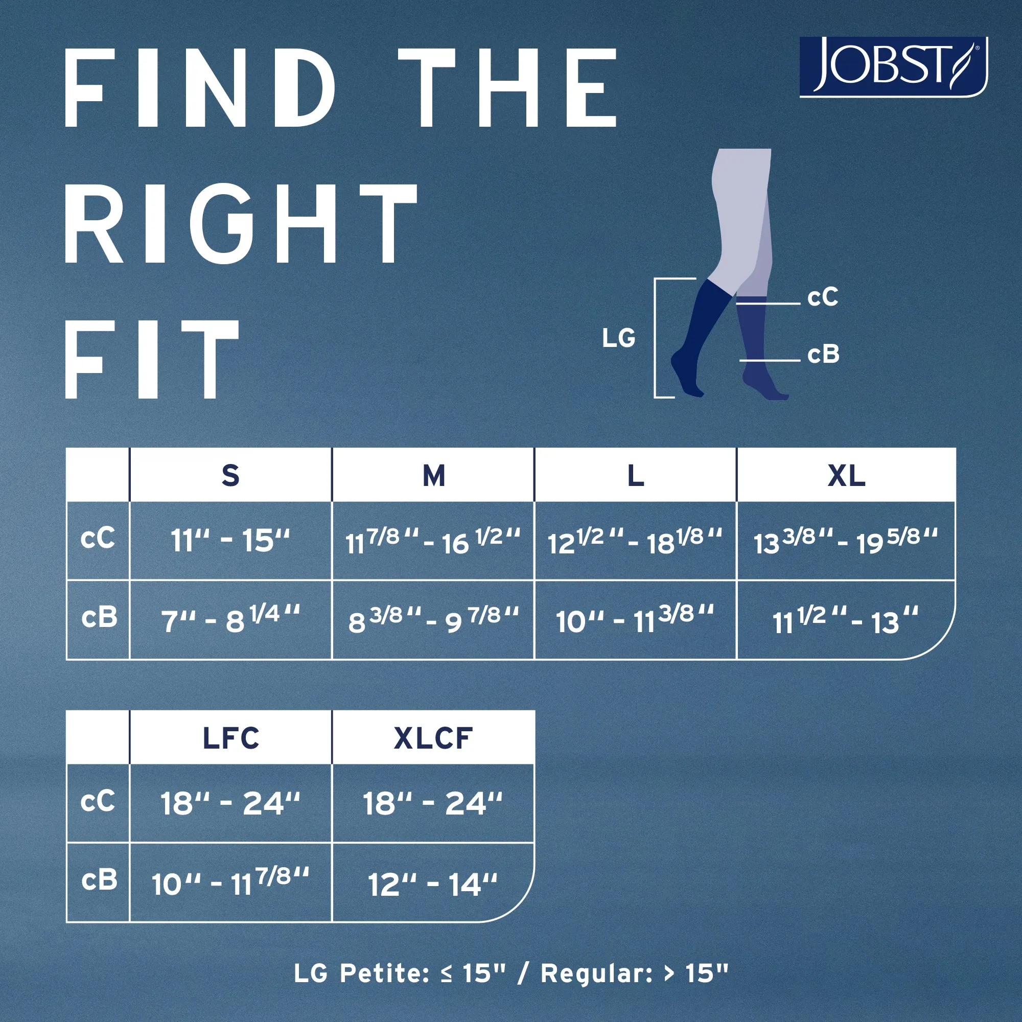 JOBST Relief 15-20 mmHg Compression Stockings, Knee High, ClosedToe