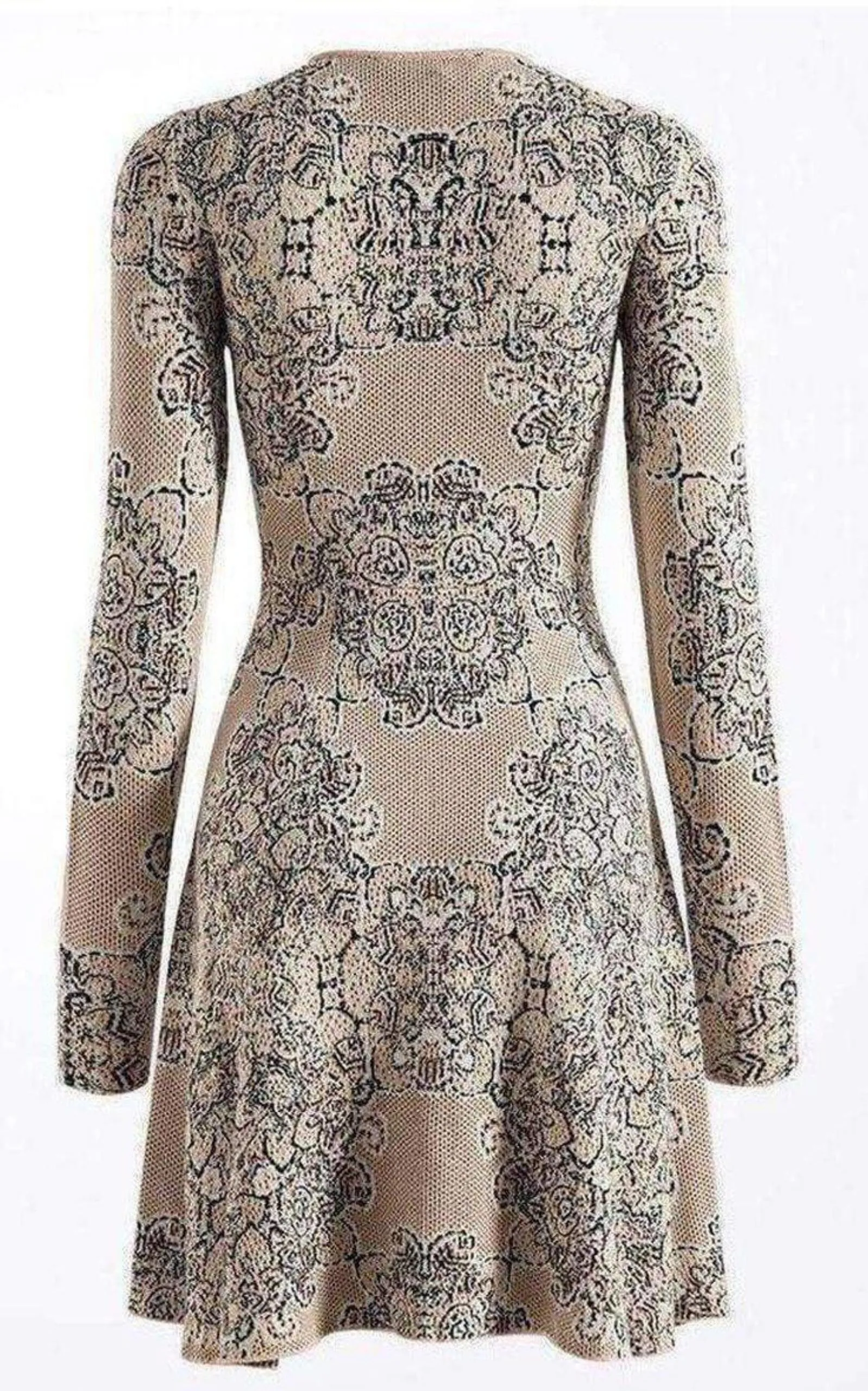 Julisa Geometric Jacquard Silk Dress