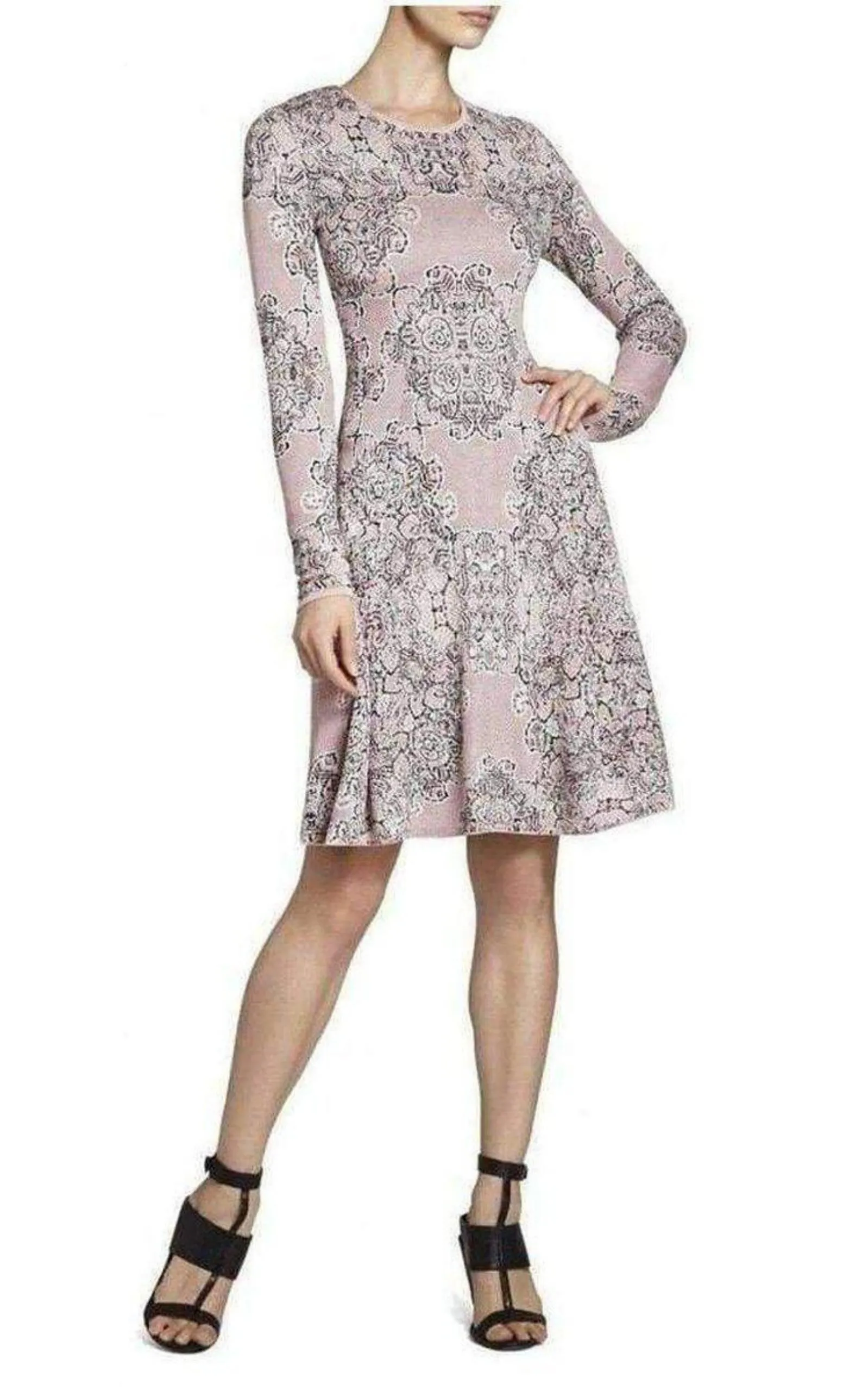 Julisa Geometric Jacquard Silk Dress