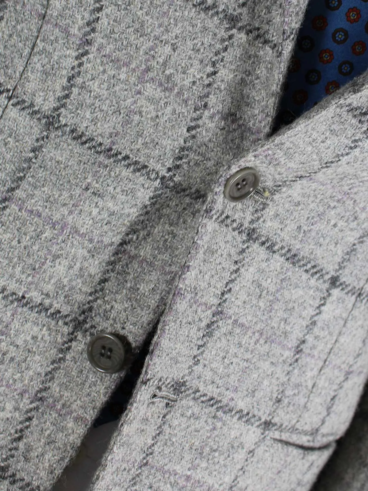 Kiton Sport Coat Gray Windowpane Wool Blazer Cipa 1960 EUR 49/ US 39 REDUCED -SALE