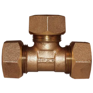 Legend Valve 313-434NL No Lead Bronze Ring Compression X Ring Compression X Ring Compression Tee 3/4" T4451NLCompxcompxcomp