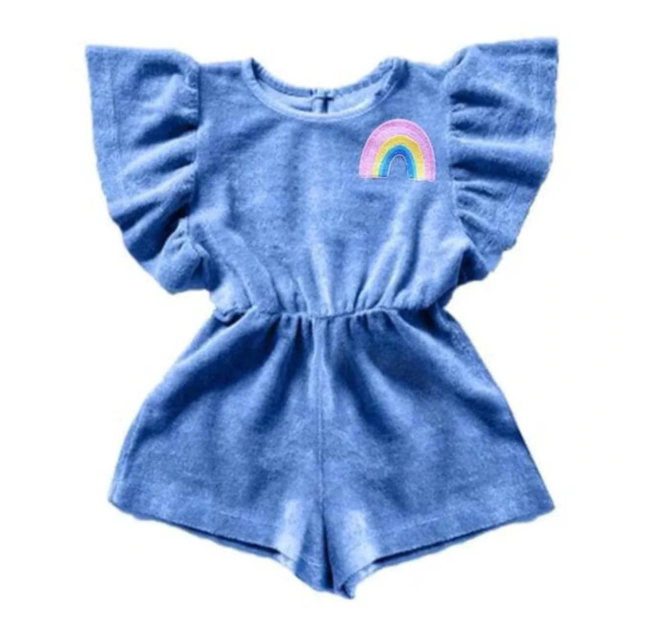 Lola and The Boys Girls Terry Rainbow Romper