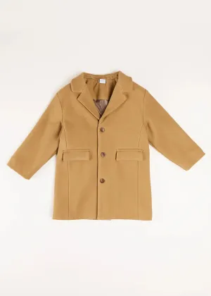 Long Tailored Coat in Camel (4-10yrs)