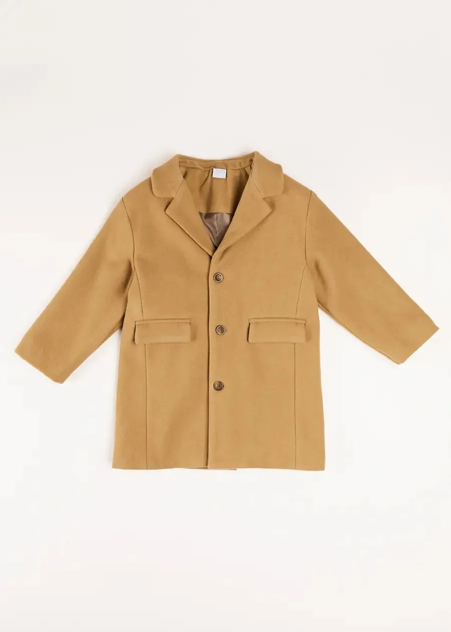 Long Tailored Coat in Camel (4-10yrs)