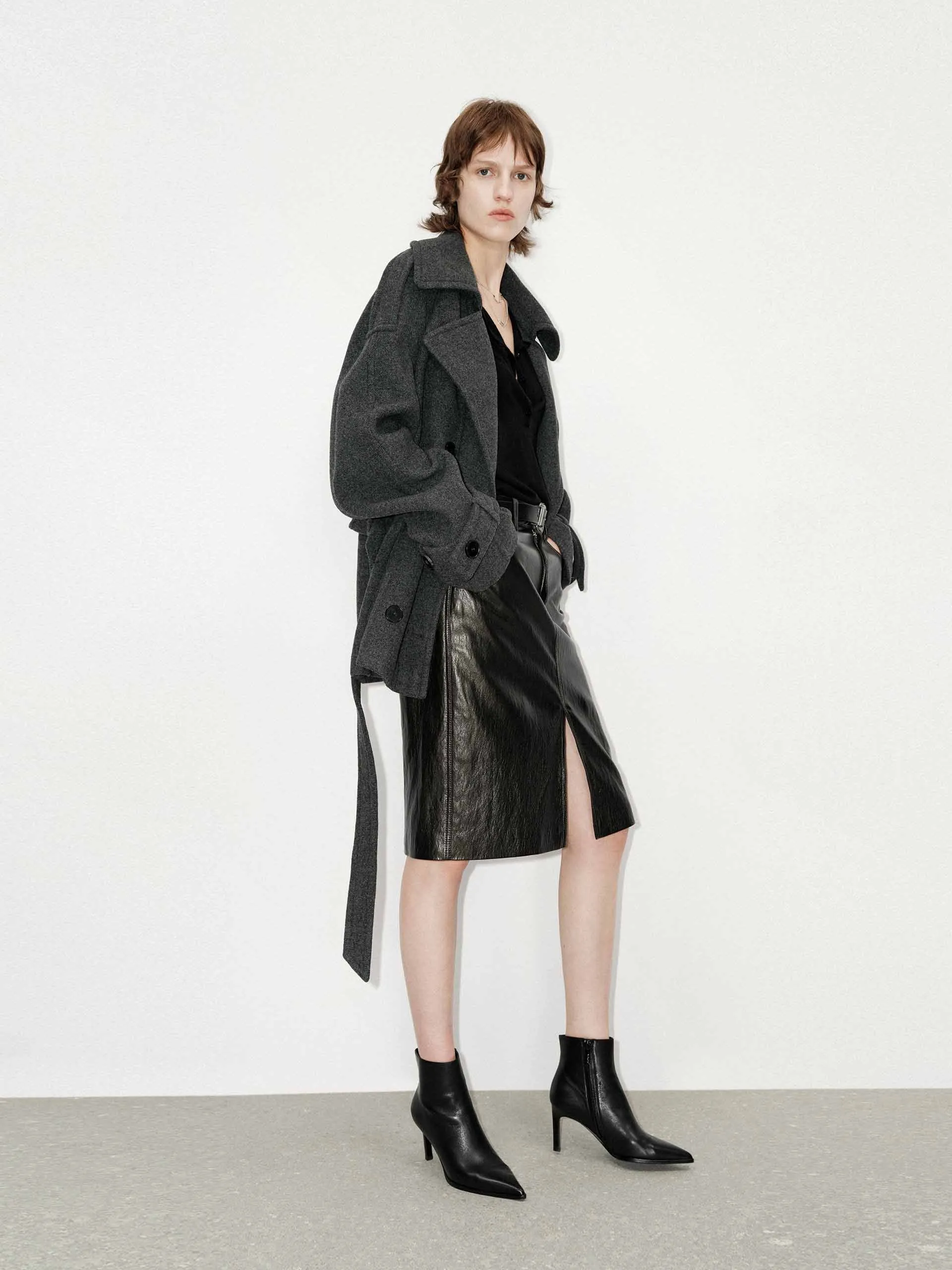 Merino Wool Belted Coat