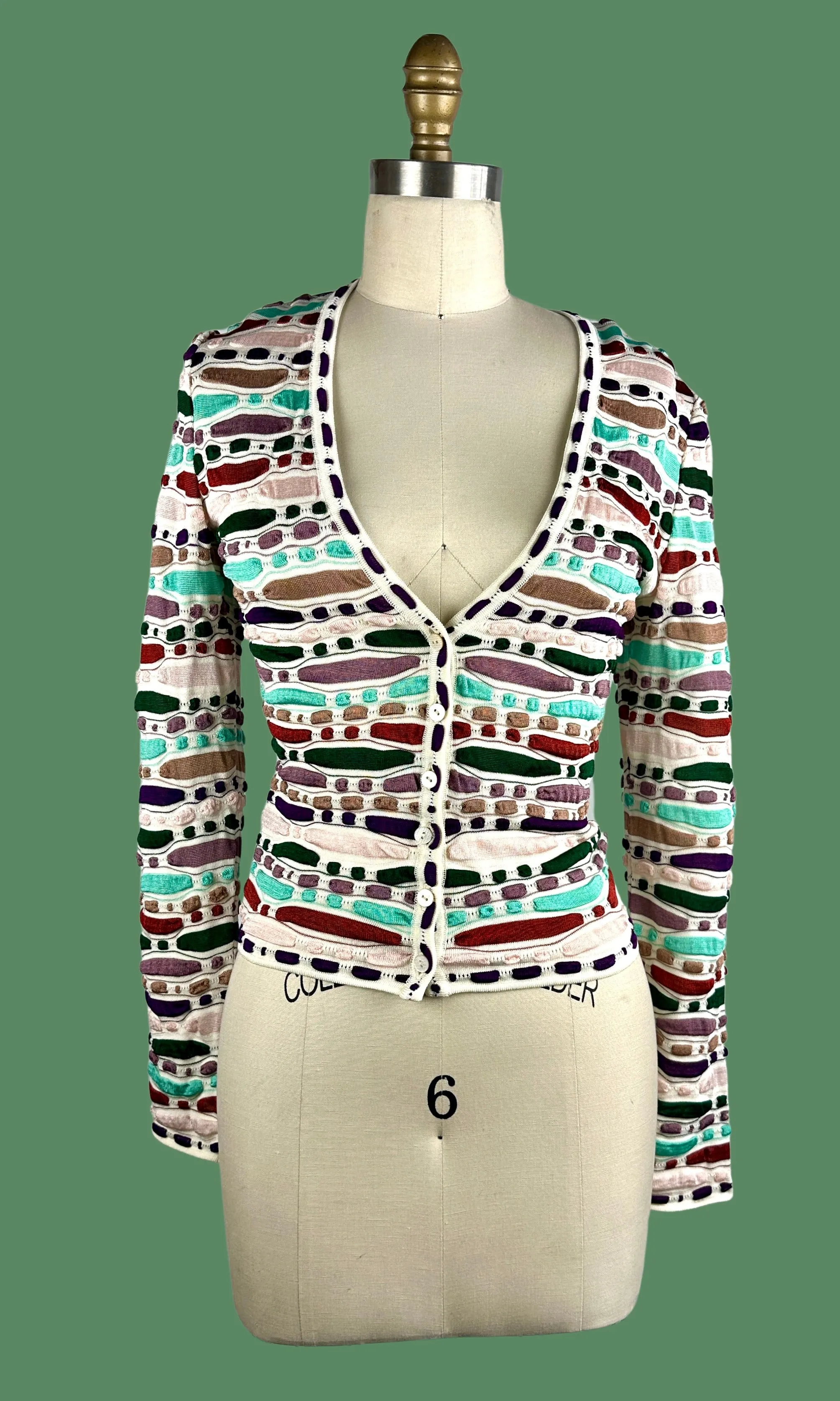 MISSONI 90s Cardigan & Tank Top Knit Set • Small