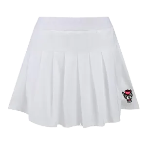 NC State Wolfpack Hype & Vice Women's White Pleated Skort