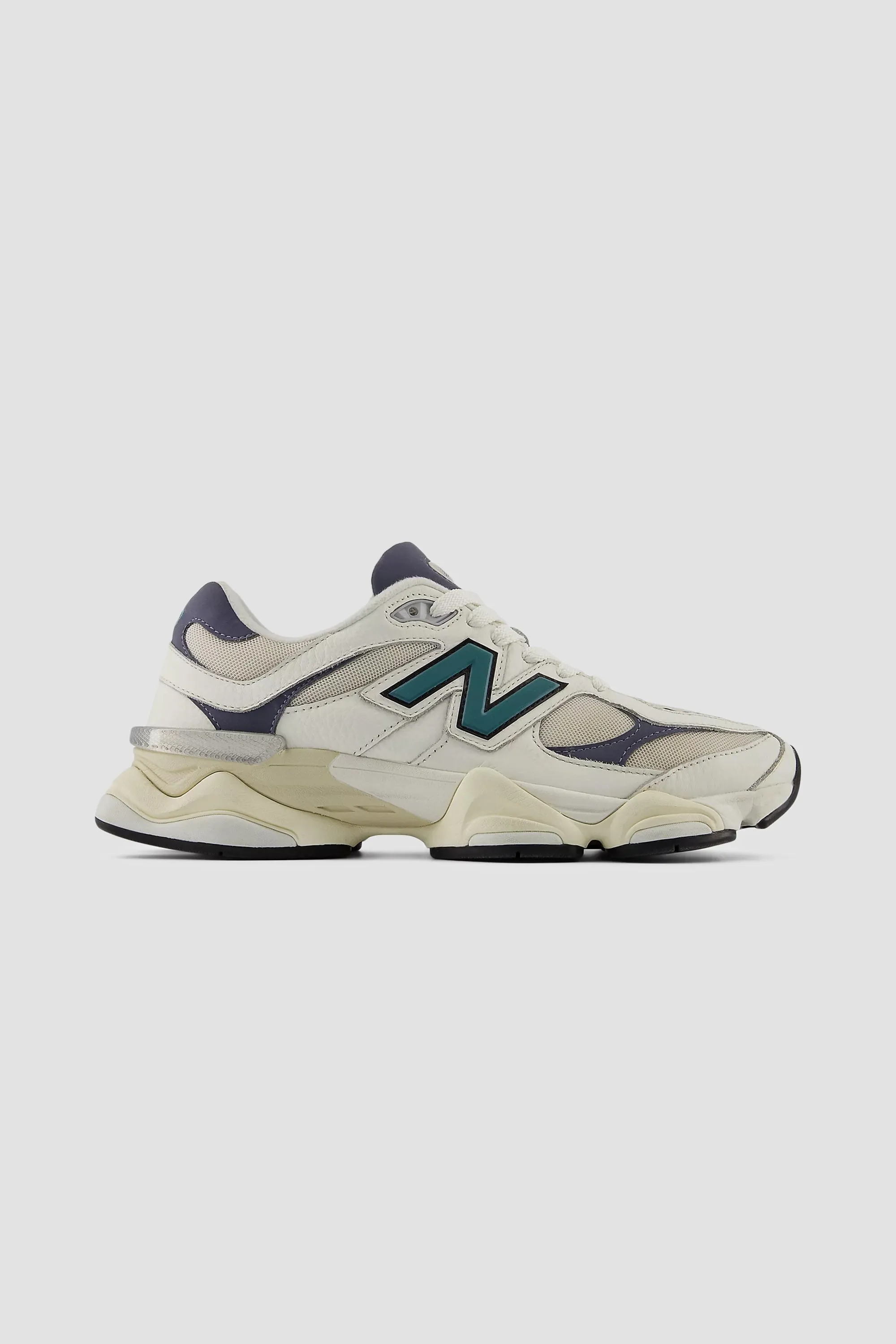 New Balance Unisex 9060 Sneaker in Sea salt with new spruce and dark arctic grey