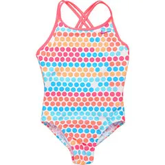 NIKE SWIM Girls&#39; Fragmented Dot Spiderback Tank 1 Piece