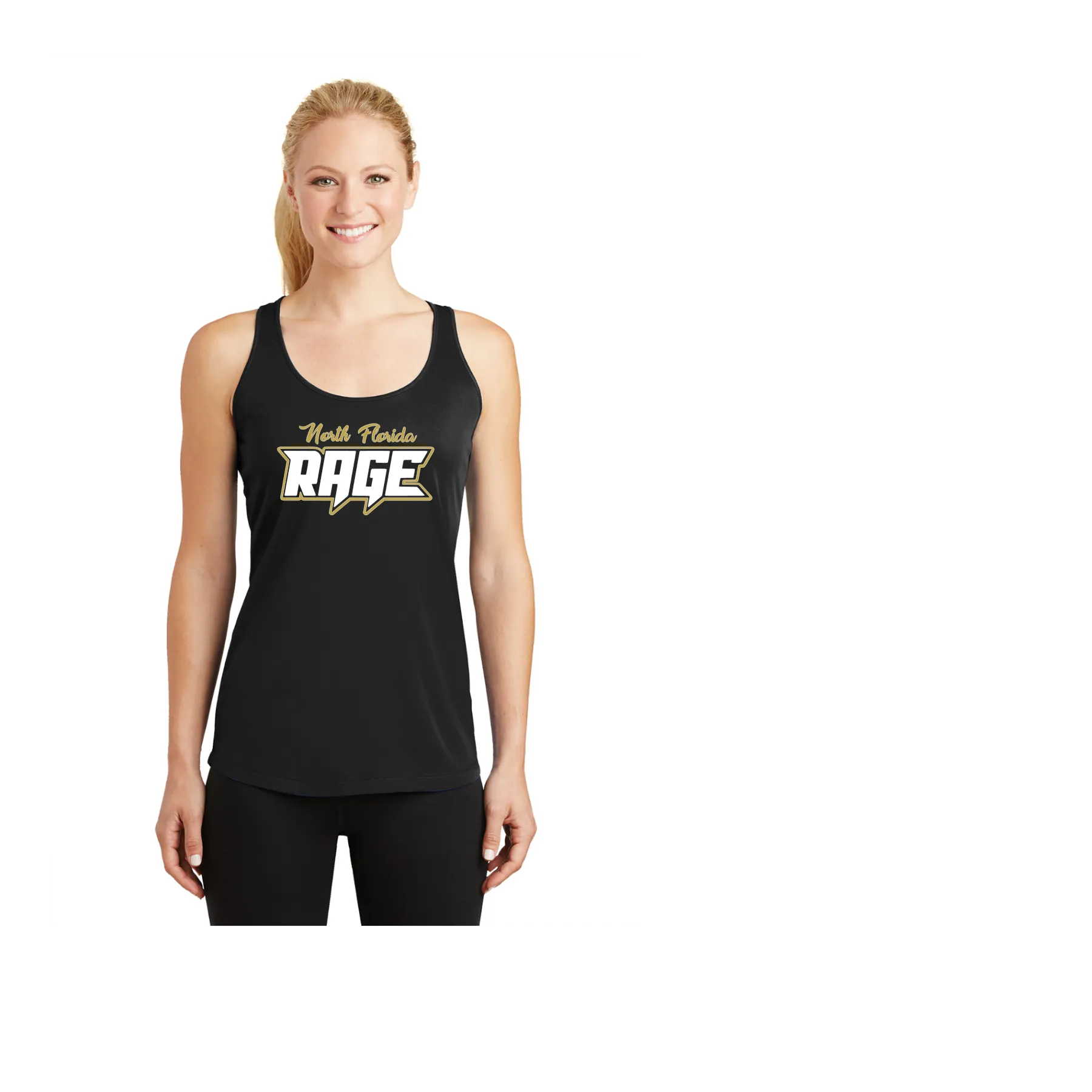 NORTH FLORIDA RAGE LADIES DRI FIT RACER BACK TANK