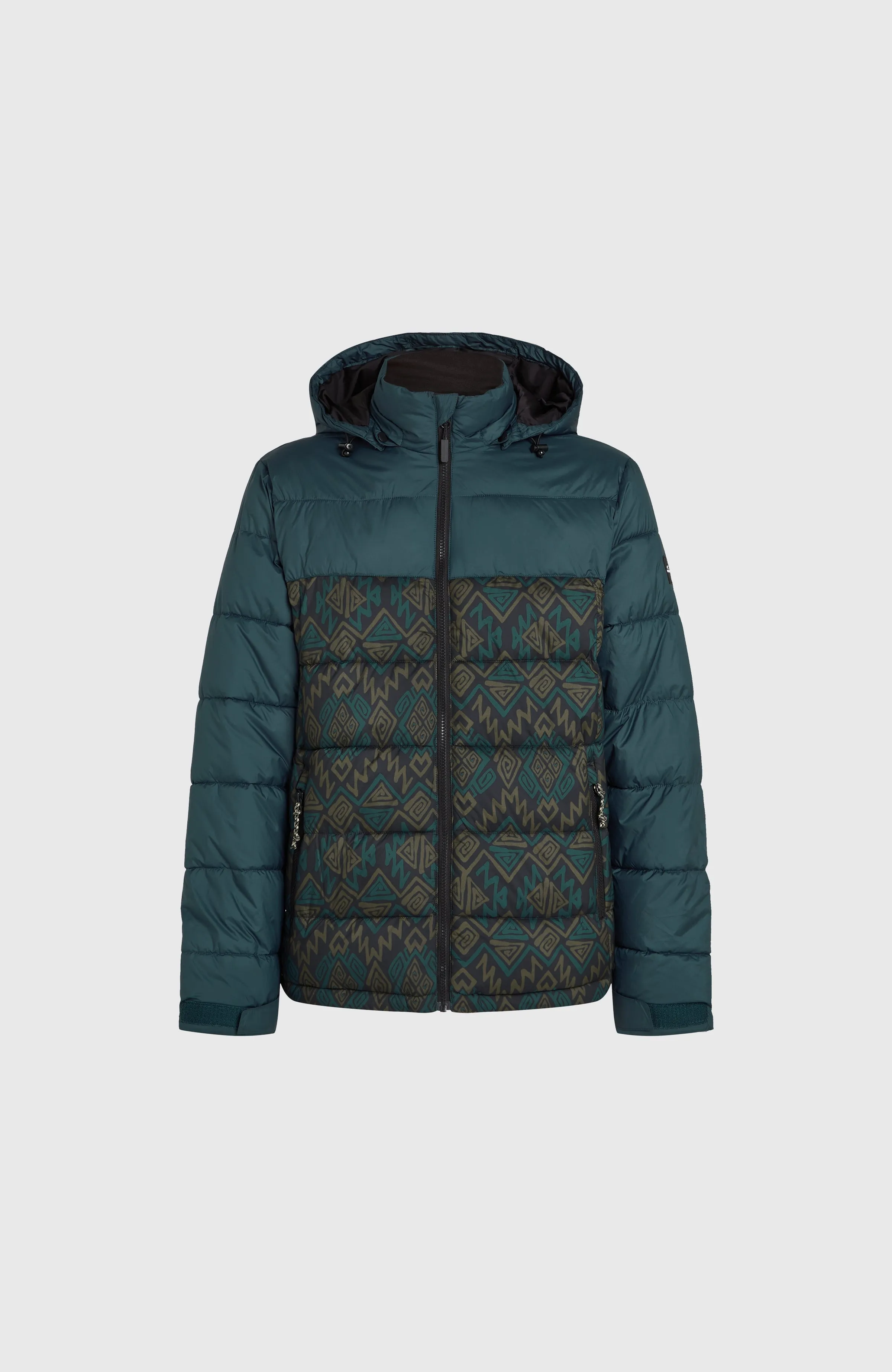 O'Riginals Puffer Jacket | Black Retro Ikat