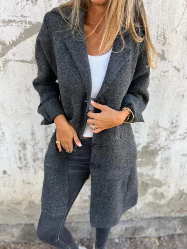 Oversized Wool-Like Winter Coat