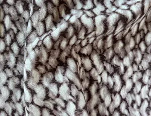 Pebbled Leopard Wool Double-Crepe (Made in Italy)