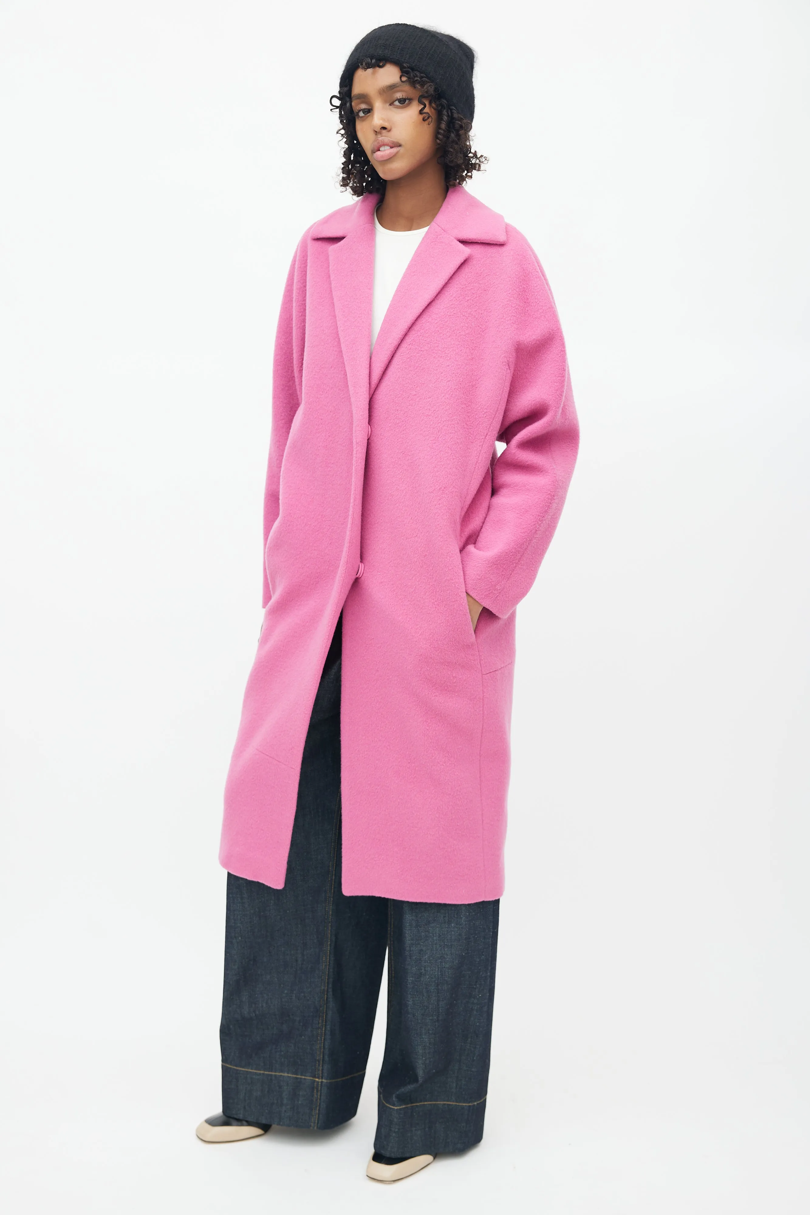 Pink Wool & Mohair Bugsy Coat