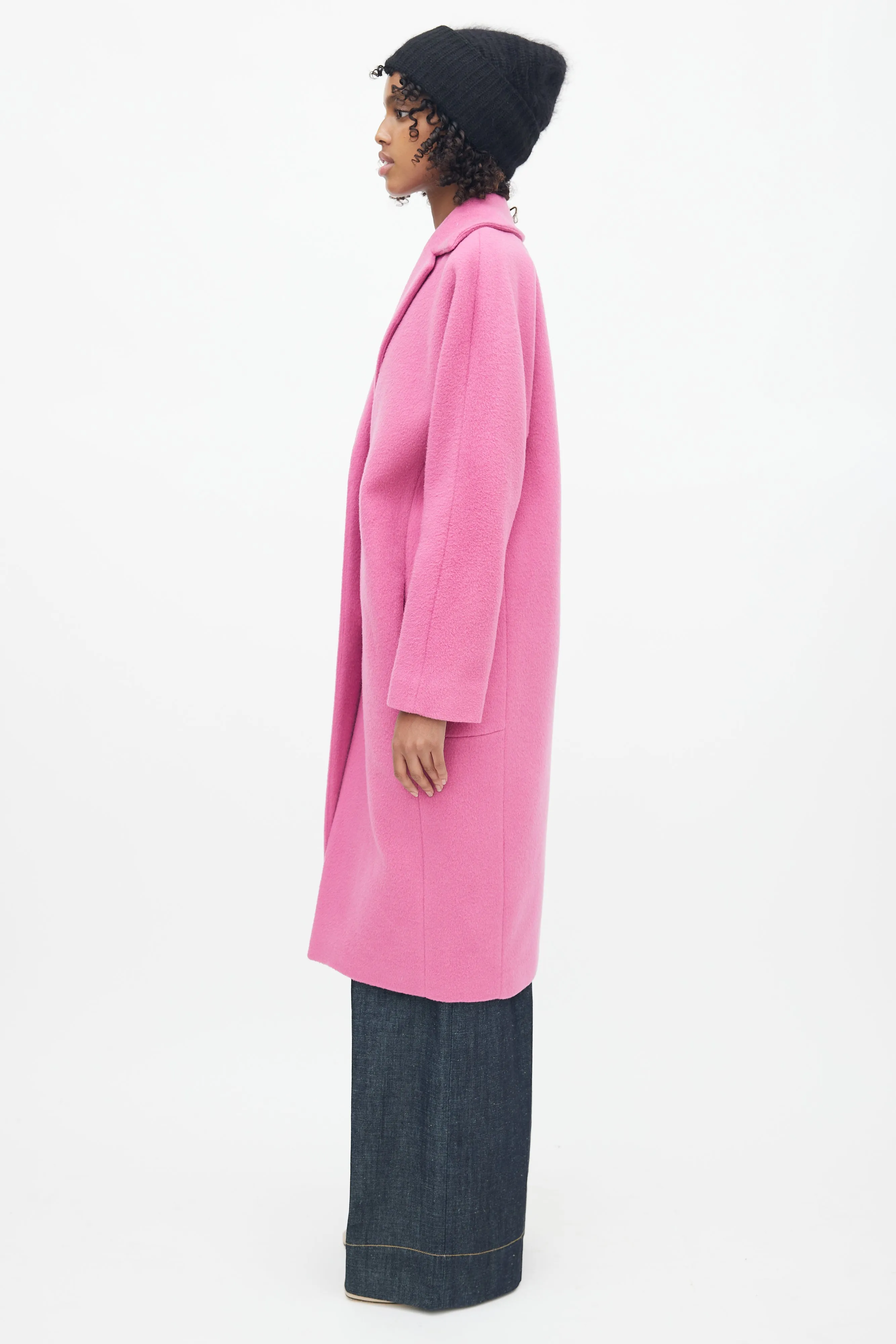 Pink Wool & Mohair Bugsy Coat