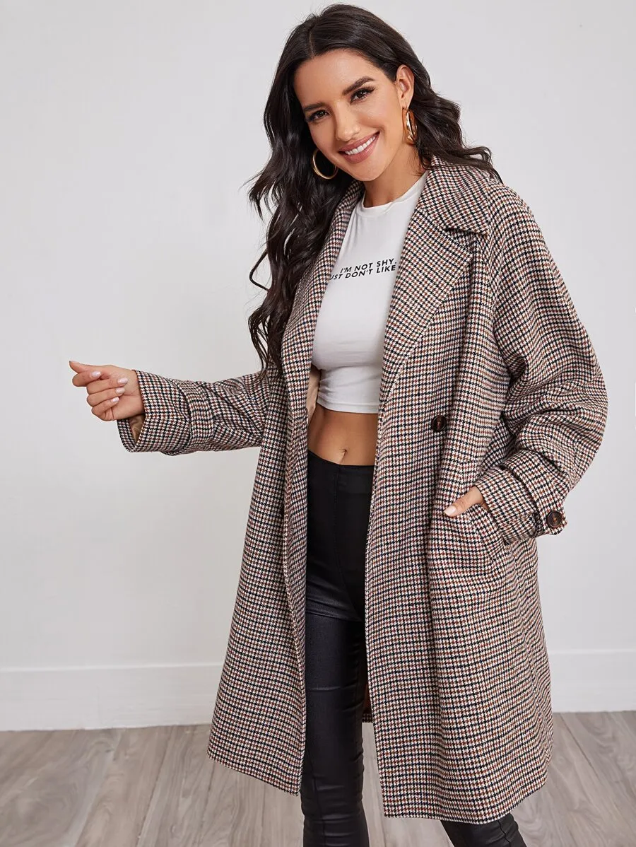 Plaid Tweed Coat