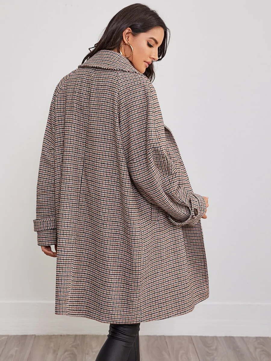 Plaid Tweed Coat