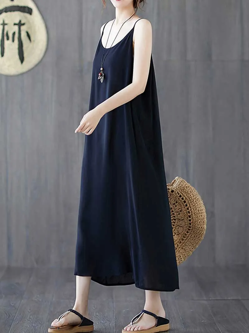 Plain Cotton Slip Dress