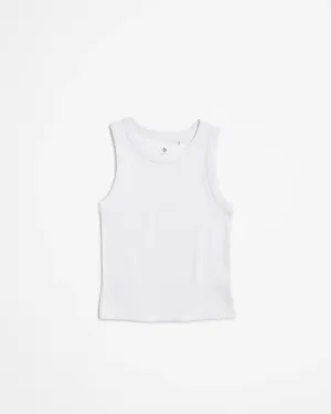 popular  Australian Cotton Rib Tank - White