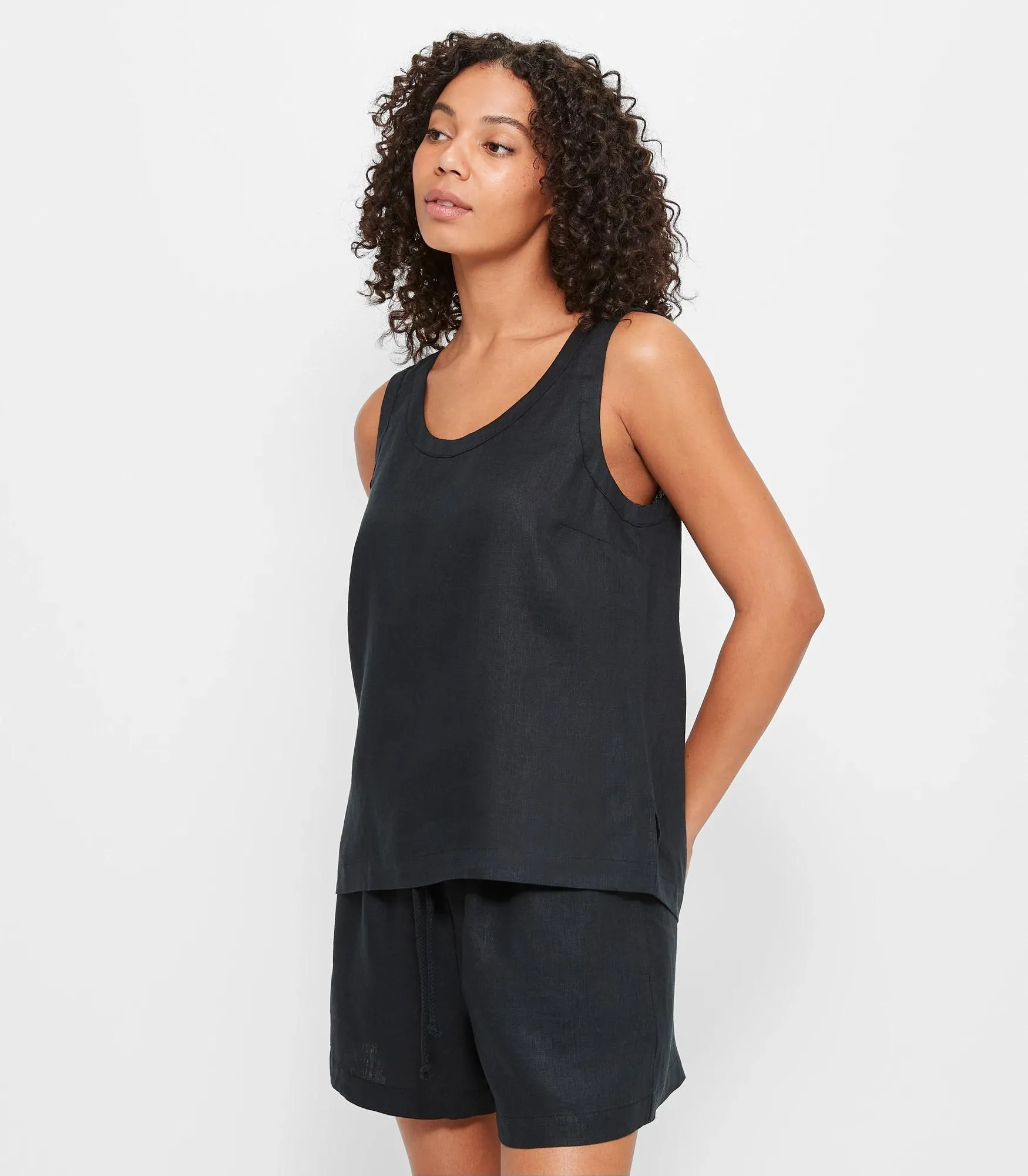 popular  European Linen Tank Top